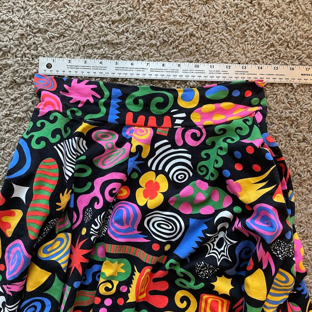 Nooworks Francis Circle Skirt Party Mix cotton blend black colorful size L - Picture 10 of 12
